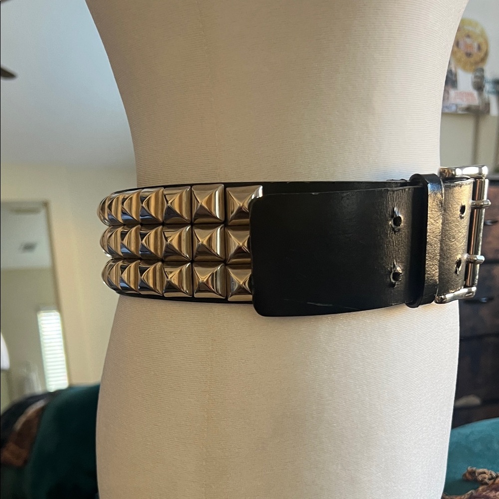90s Black Studded Belt